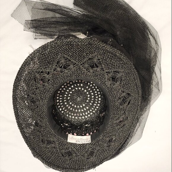 Ladies Victorian Touring Hat with Blush Pink Flowers & Pearls main image 3